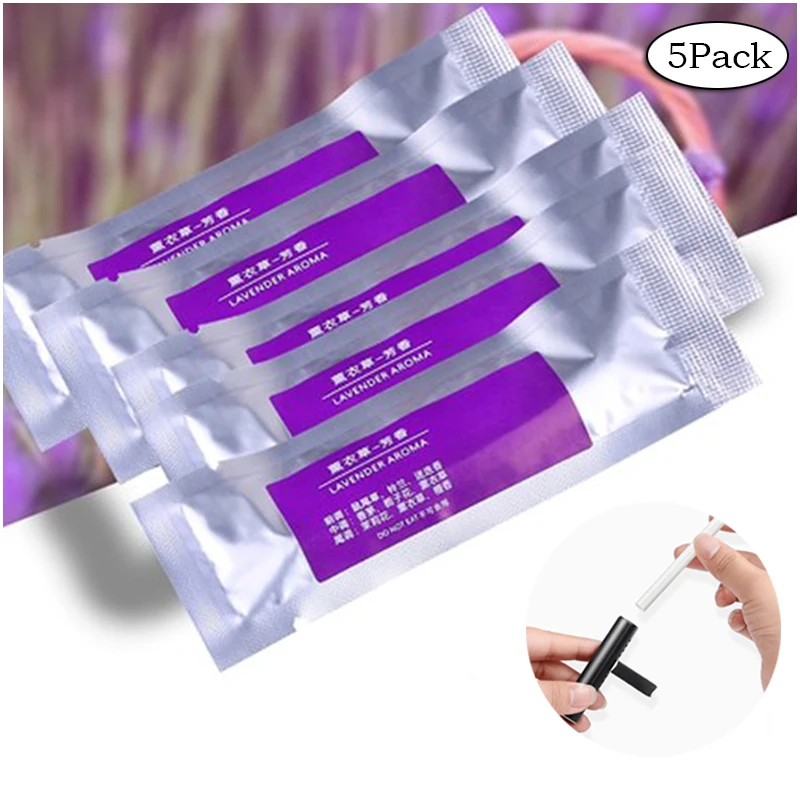 5 Pack Car Outlet Perfume Clip Solid Fragrance Supplement Stick Air Freshener Aromatherapy Interior Accessories LG003 - Название цвета: Lavender