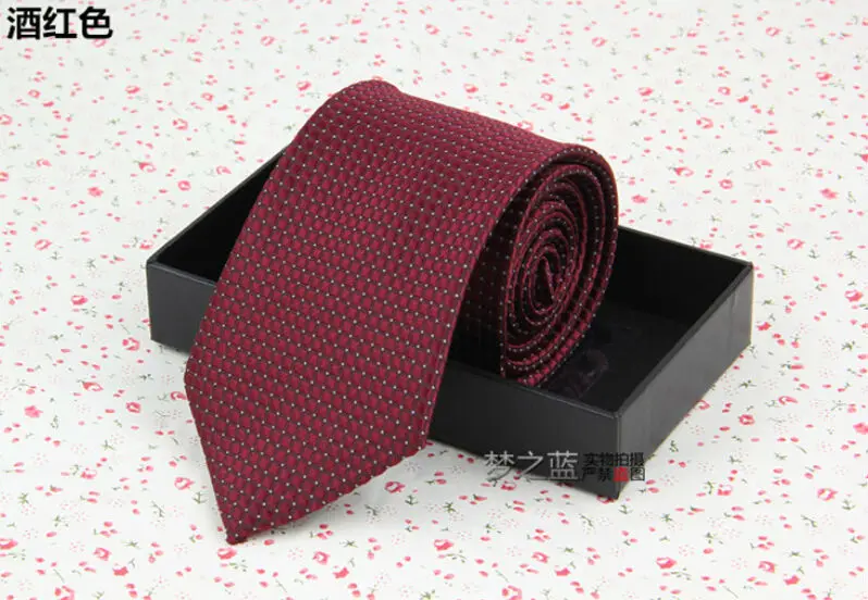 4M7-2 Burgundy Cheap Neckties Plaids