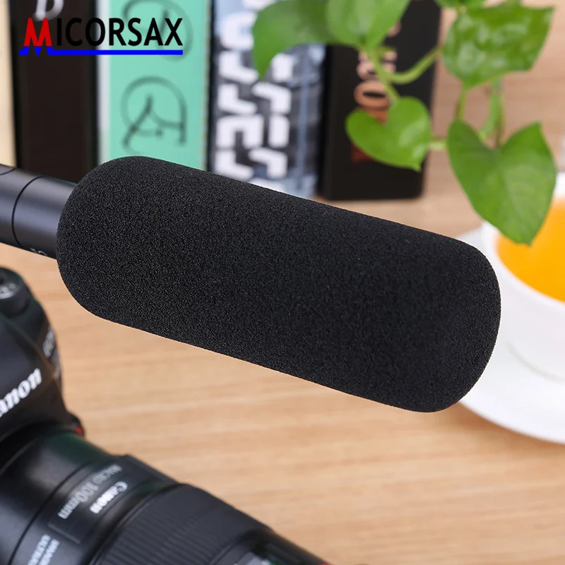 

Long Microphone Sponge Cover Environmental Sponge Windshield for 18~20cm Professional Interview Cameras Microphone Dustproof Cap