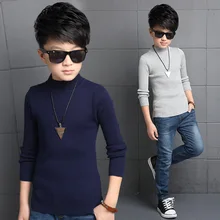 Boys Sweaters Solid Turtleneck Bottoming Shirt Enfant Knitwear Vestido Infantil Child Autumn Knitted Clothes Casual Kid Clothing