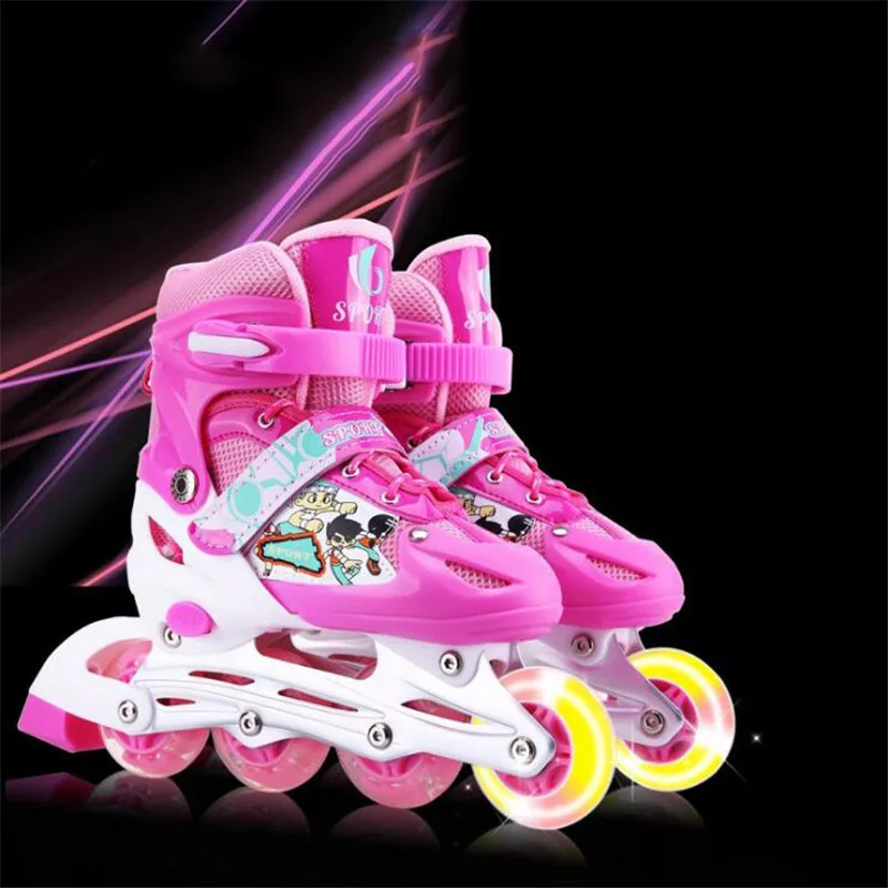 فلاش مضمنة الزلاجات للأطفال الأطفال الأسطوانة التزلج الأحذية قابل للتعديل التزلج واحدة وامض عجلة الشحن Patines فلاش مضمنة الزلاجات للأطفال الأطفال الأسطوانة التزلج الأحذية قابل للتعديل التزلج واحدة وامض عجلة الشحن Patines