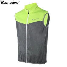 WEST BIKING Reflective Vest Quick-dry Warning Safety Cycling Vest Short Sleeveless For Running Fishing Hiking Outdoor Sport Vest