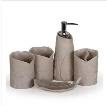 

European Mediterranean resin bathroom set bathroom accessories five sets of toothbrush holder soap dish / bathroom products