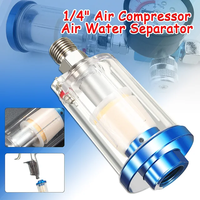Inline Oil Water Air Separator Filter Seperator Trap 1/4" Compressor