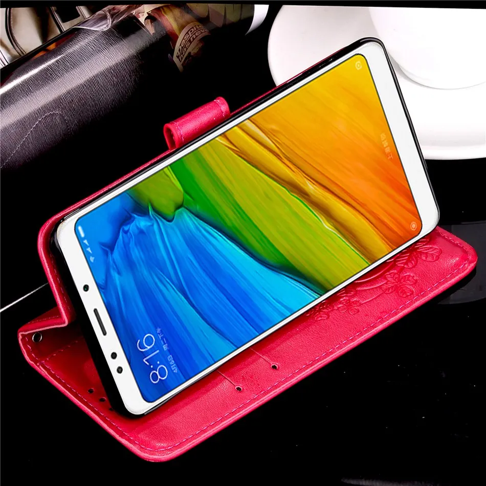 Đối với Xiaomi Redmi 5 Cộng Với Trường Hợp Lật Wallet PU Leather Case Cho Xiaomi Redmi 5 Bìa Chất Lượng Cao Book Đứng Khe Cắm Thẻ Điện Thoại Trường Hợp phone cases for xiaomi