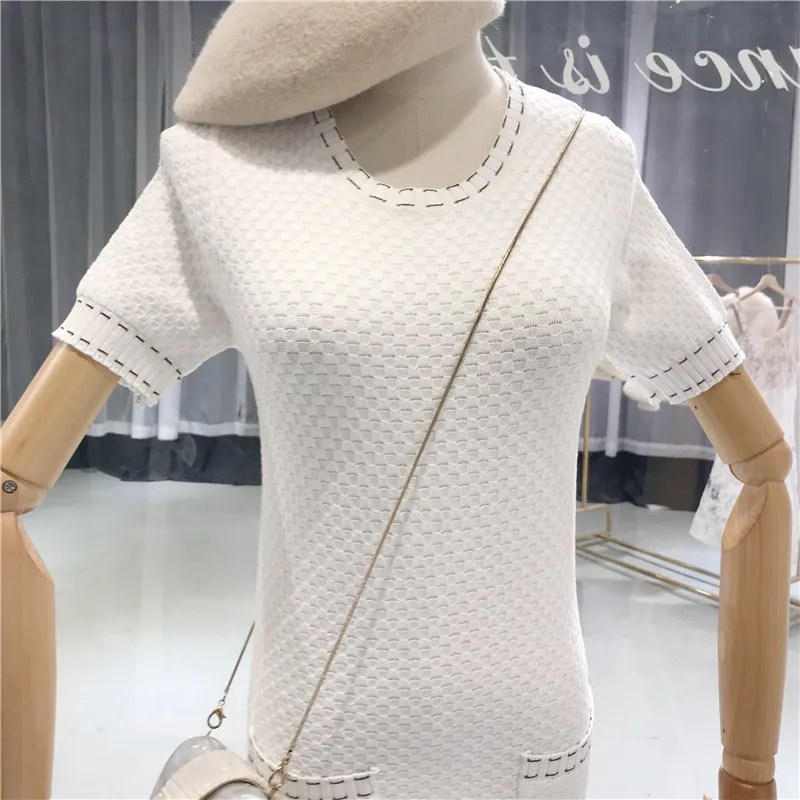 ALPHALMODA Autumn Winter Elegant Knitted Cardigans+ Short-sleeved Knit Dress Women OL Casual Suits