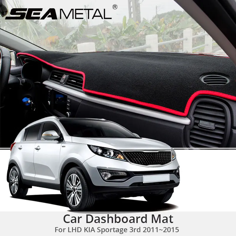 Для LHD KIA Sportage 3rd 2015 2014 2013 2012 2011 Автомобильный Коврик для приборной панели чехлы