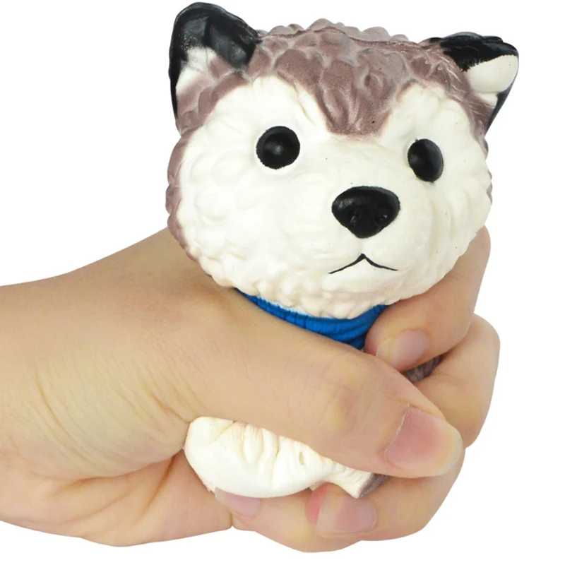 Best  New Kawaii Husky Dog Clever Simulated Animal Slow Rising Soft Squeeze Toy Stress Relief Scented Fun