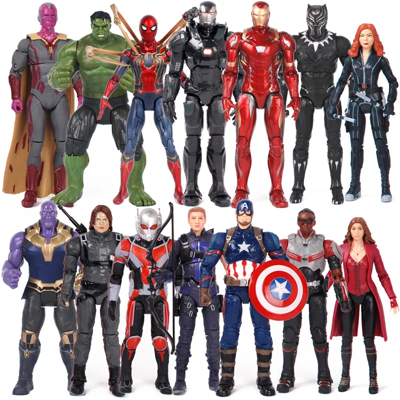 

Original Mavel Anime Figure Avengers Captain America Spiderman Iron Man Hulk Thanos Captain Marvel Thor Action Figure Toys Dolls