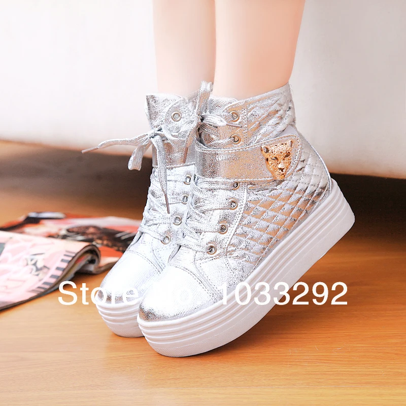 girls silver high top sneakers