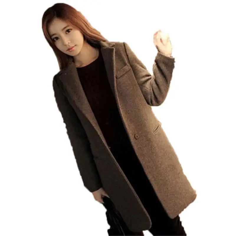 La Nouveau Automne Longue Dans Laine 1 D'hiver 3 2 Section Manteau De 4 Et Style d0TqqU