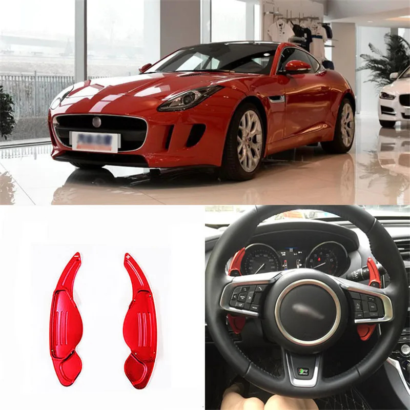 

1pair Alloy Add-On Steering Wheel DSG Paddle Shifters Extension For Jaguar F-Type 2016