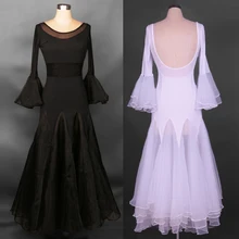 Платье для занятий бальными Танцы синий/красный/черный/фиолетовый джаз/Танго/танцы вальса платье стандартный бальный зал платье для современного танца платье M024