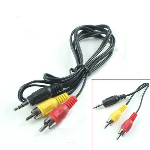 

1M 3.5mm Jack To 2 RCA Audio Adapter Cable for Ipod MP3 #4XFC# Drop shipping