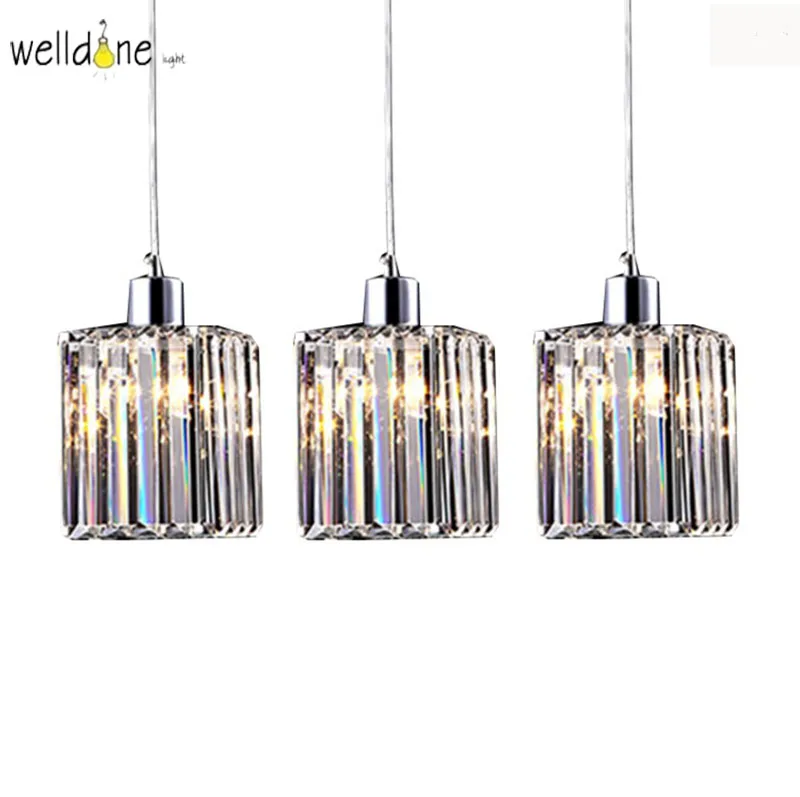 

Modern simple Led Backplate crystal Pendant Lamp bar club Pendant Light with 3 Lights Bar Dinning Room living lamp