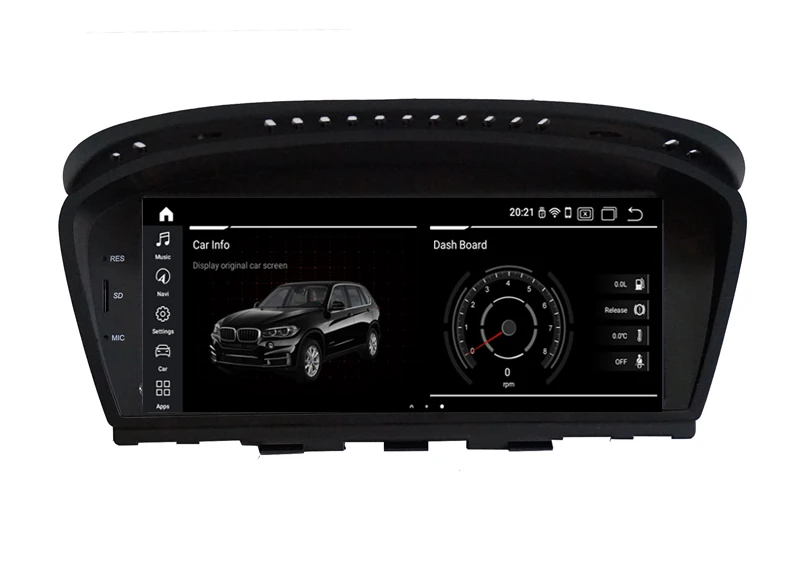 Discount Android 9.0 ID7 6 core CAR player FOR BMW 5 Series E60 E61 E63 E64 BMW 3 Series E90 E91 E92 car audio stereo GPS monitor in one 1