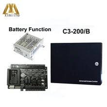 RFID Card Door Access Control System With Battery Function Power Supply Box ZK TCP/IP C3-200 2 Doors Access Control Panel