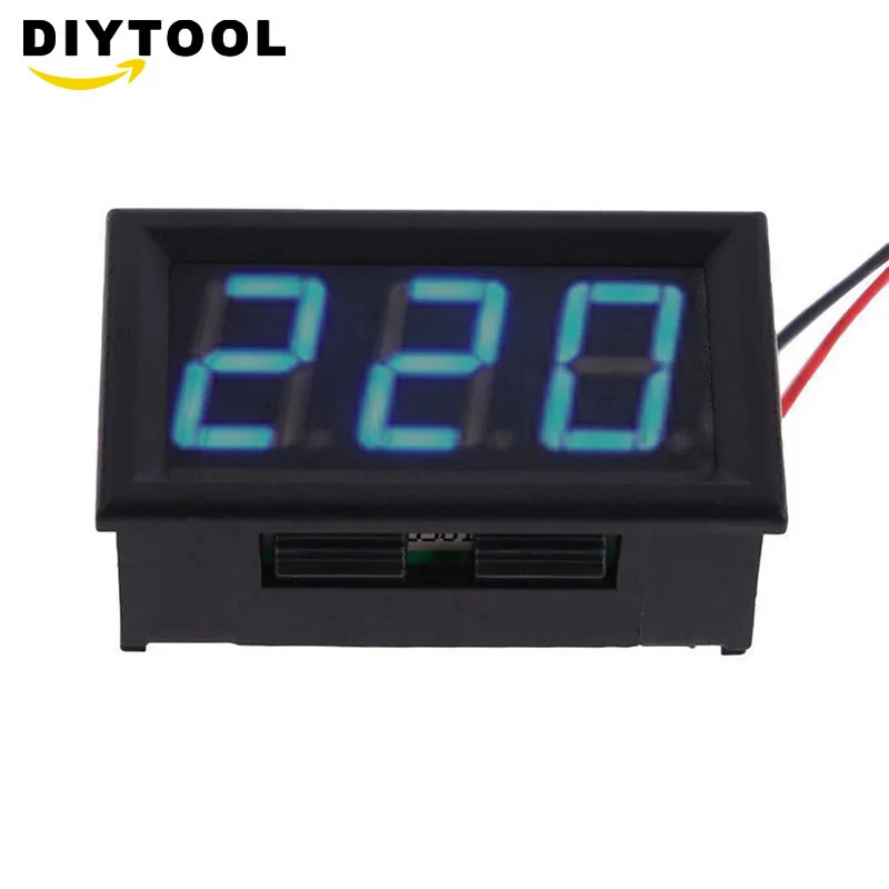 Blue 0.56in AC60-500V Мини цифровой вольтметр светодиодный дисплей измеритель напряжения - Цвет: Blue