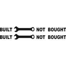 2x Built Not Bought 4x4 Door Sill Pair Car Stickers Funny Fashion Personality Creative Vinyl Decor Decals
