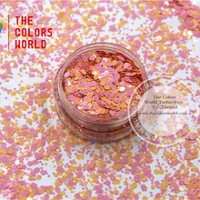 HH21-211 смешанные цвета шестигранные формованные Блестки для дизайна ногтей, гель для ногтей, Гель-лак для ногтей и украшения своими руками