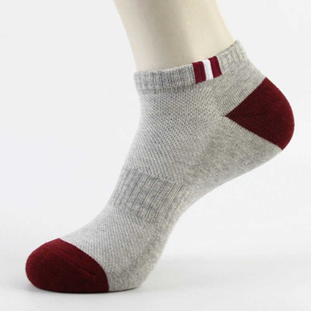 5Pairs Men Ankle Summer Low Cut Crew Casual Cotton Blend Socks Soft