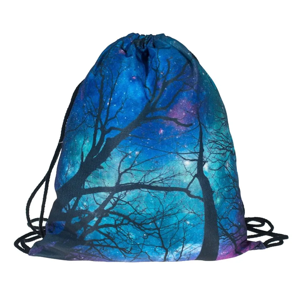 Нетканые Сумки на шнурках унисекс Оксфорд сумка 3D цифровой печати букет карман сумка с черепом рюкзак на завязке Mochila Плайя# BL4 - Цвет: A