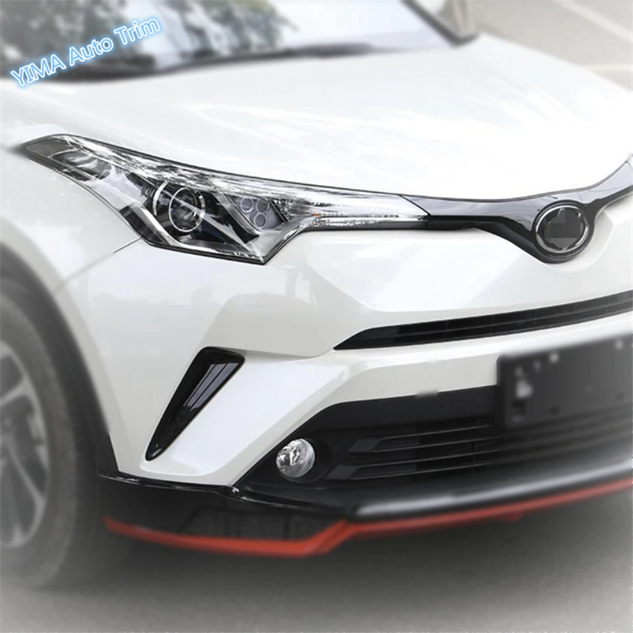 

Lapetus Car Styling Front Face Fog Lights Foglights Lamp Fender Decor Cover Trim 2 Color For Toyota C-HR CHR 2016 2017 2018 2019