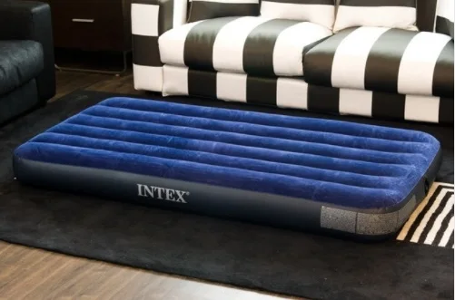 Надувной матрас INTEX с напылением, 1 популярная кровать, палатка для кемпинга, 68757 с насосом - Цвет: Blue