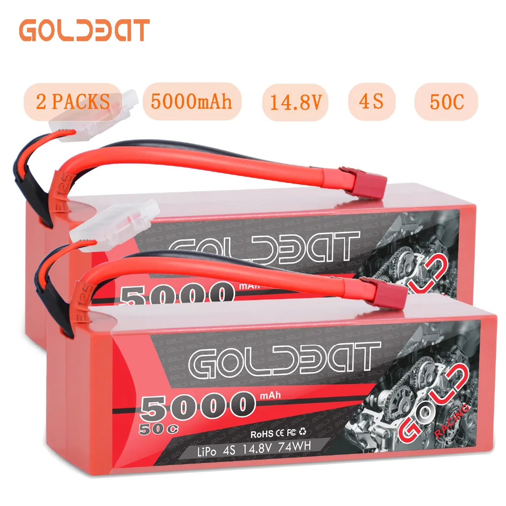 2 единицы GOLDBAT 5000mAh 14 8 V LiPo батарея для RC батареи lipo 4S 50C с Deans T & XT60 Разъем Buggy Crawler Monster