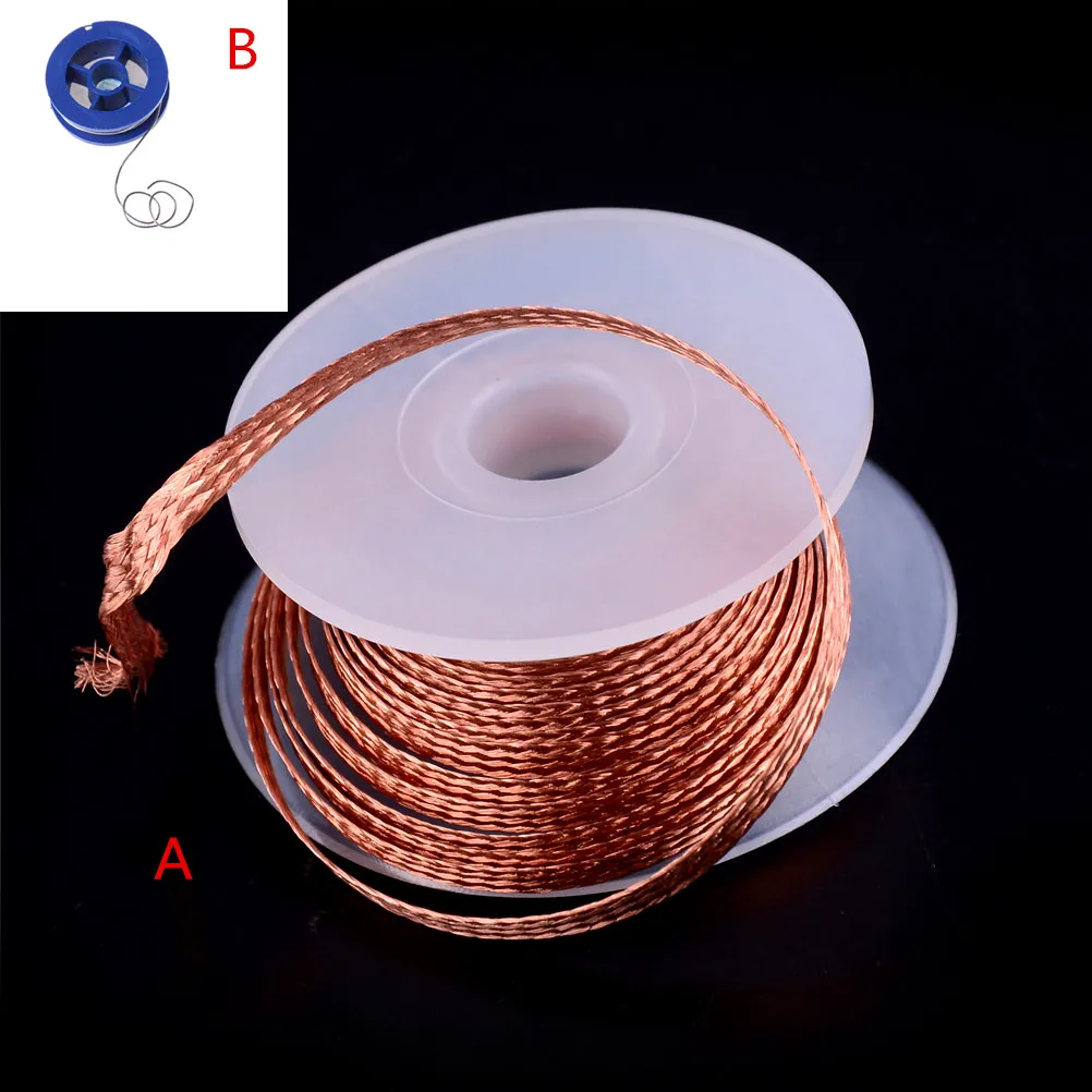 

1PC 1.7/3.5mm 1.5M Desoldering Braid Welding Solder Remover Wick Wire Lead Cord Flux BGA Repair Tool