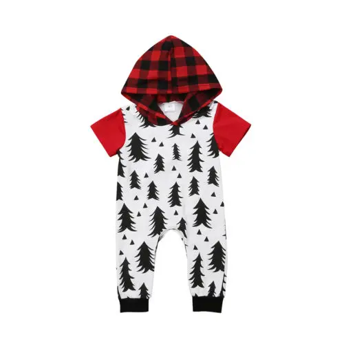 

Cute Newborn Baby Boys Girls Christmas Hooded One Piece Romper Jumpsuit Clothes