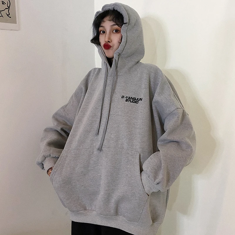  Fashion Sweatshirt Women 2019 Autumn Clothing Korean Ulzzang Harajuku Streetwear Fleece Hooded Swea