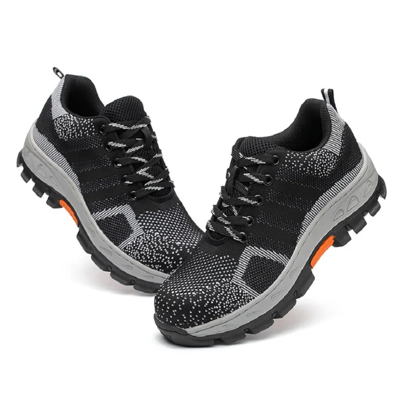 men Anti-piercing Safety Steel Toe Work Shoes Durable Breathable Steel Toe Protective Footwear Casual sneaker