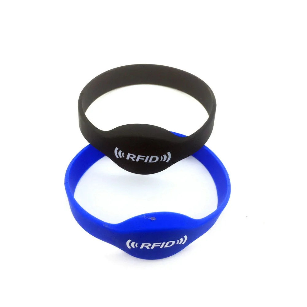 

1Pcs Random Delivery 13.56MHZ MF 1K S50 F08 NFC Read Only Tags ISO14443A Silicone NFC Wristband Bracelet Printed RFID 65mm