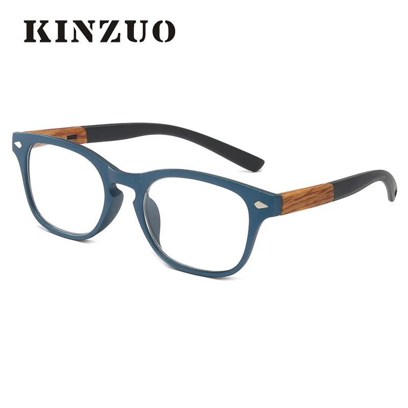 

KINZUO High Definition Visual Field Spring Leg Men Reading Glasses Unbreakable Retro Business Glasses