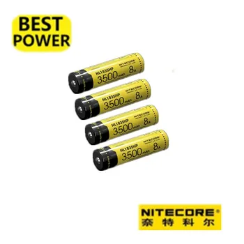 

4 pcs Nitecore NL1835HP 3500mAh 3.6V 8A 12.6Wh Rechargeable Li-on Battery high quality with protection