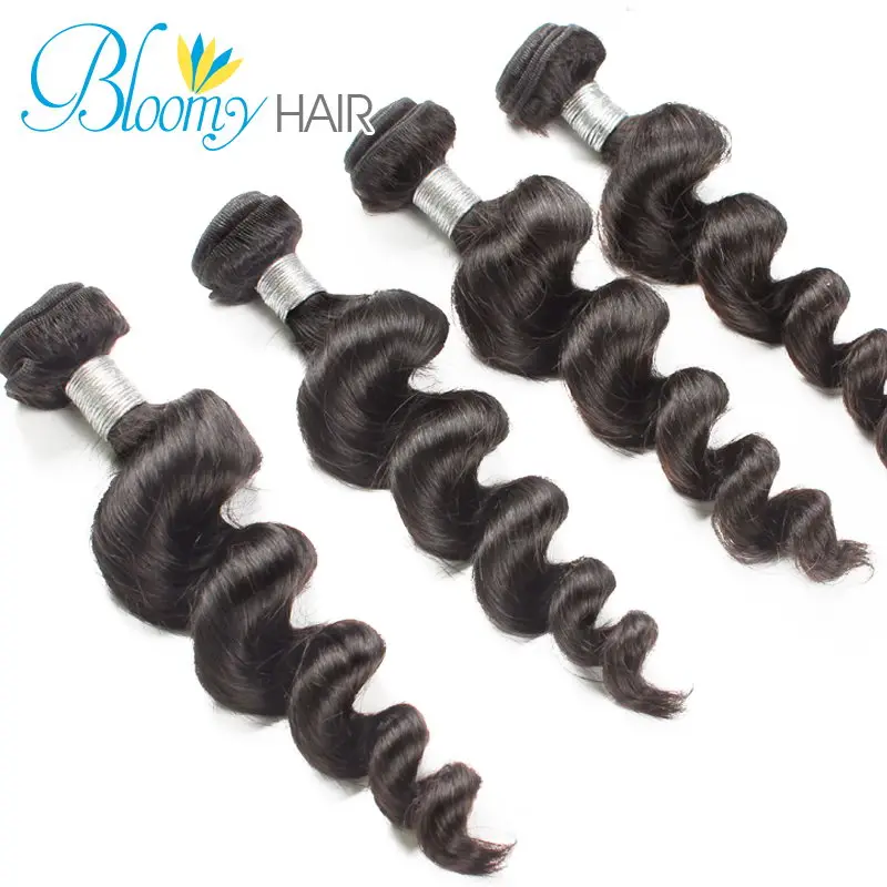 

100% Unprocessed 7A Grade Loose Wave Peruvian Virgin Hair Extensions Natural Color No Tangle No Shedding Free Shipping