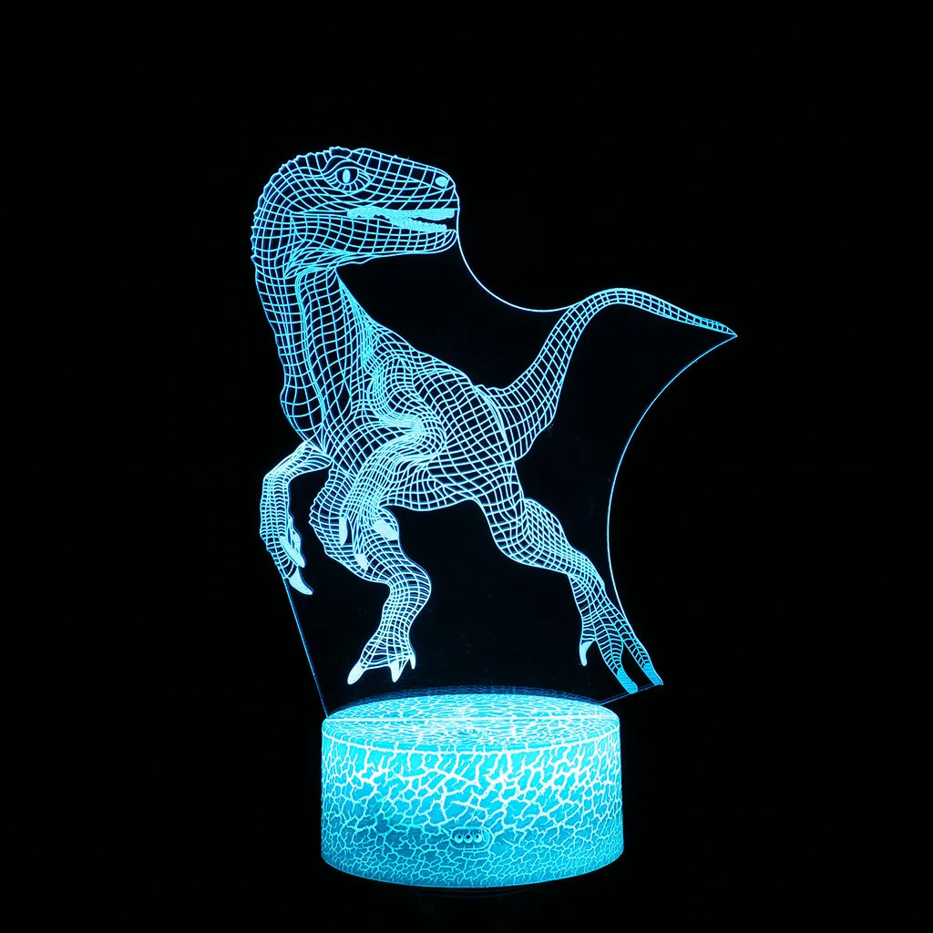 Dinosaur LED 3D Illuminated Lamp Optical Desk Night Light With 7 Color Changing 1.15 | Освещение