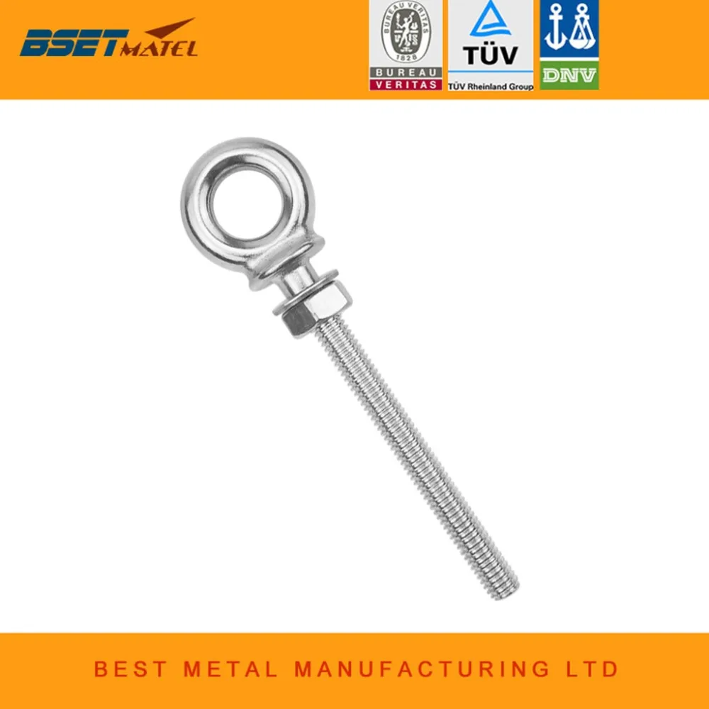 

BSET MATEL M8*80mm Marine Grade 316 stainless steel longer Lifting Eye Bolts lift eye bolt Screws Ring Loop Hole for Cable Rope