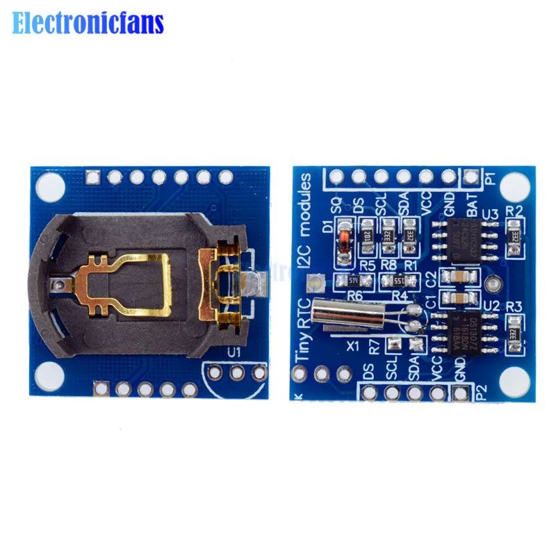 

2Pcs I2C IIC RTC DS1307 AT24C32 Real Time Clock Module For Arduino 51 AVR ARM PIC 2.9*2.6cm Without Battery Wholesale