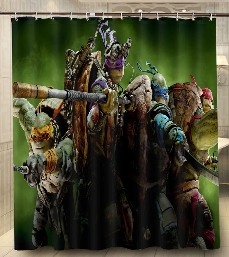 Online Get Cheap Turtle Shower Curtains -Aliexpress.com Alibaba Cartoon Teenage Mutant Ninja Turtles Modern Classical Custom Shower Curtain Waterproof 160x180cm bathroom Curtain With Hooks - Online Get Cheap Turtle Shower Curtains -Aliexpress.com Alibaba