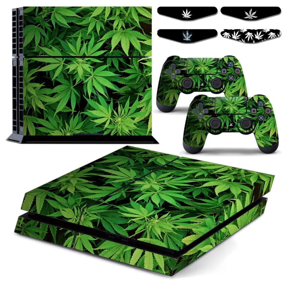 大麻葉雑草ps4 Vinglスキンデカールステッカーカバー用ソニープレイステーション4コンソール プレイ駅4コントローラ Ledライトバー Cover Sticker Sony 4 Stickerscover For Aliexpress