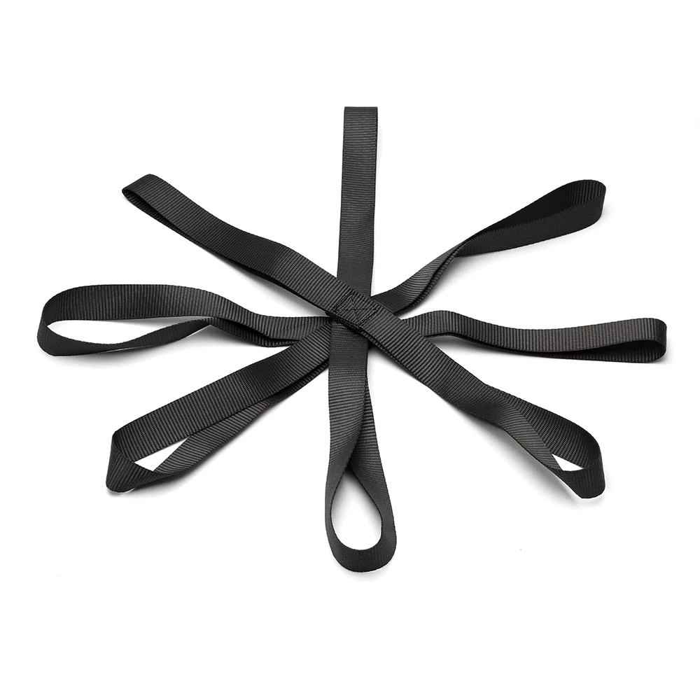 4x 18inch Black Universal Motorcycle Soft Loops Tie Down Straps Break