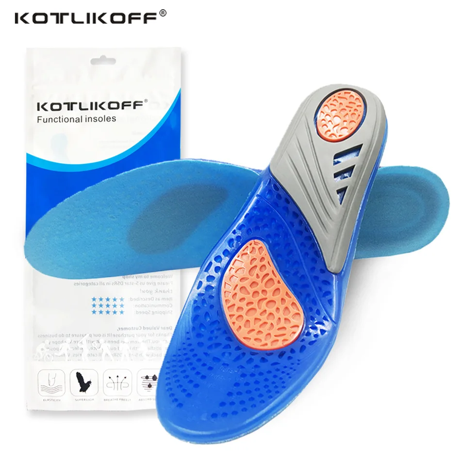 

KOTLIKOFF Gel Pad Silicone insoles pads sole gel pad men insole women man insole gel insoles comfort shoes accessories inserts