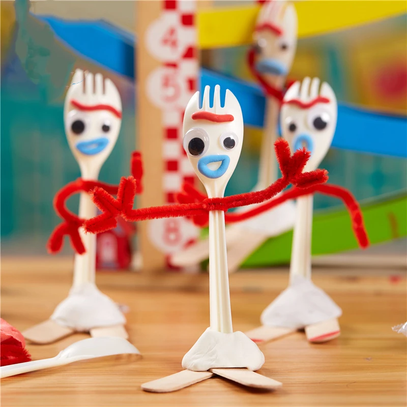 

14cm DIY Forky Buzz Lightyear Toy Story 4 Cartoon Woody Jessie Slinky Dog Action figure collectible Doll toys for children