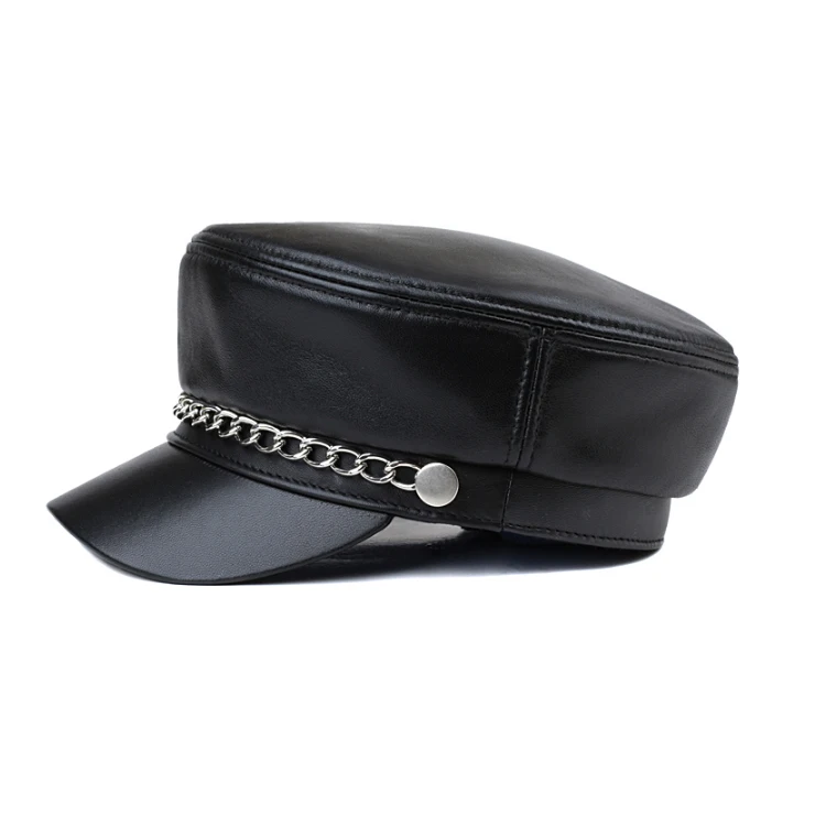 

Genuine leather cadet cap navy cap student hat lovers cap classic original design general