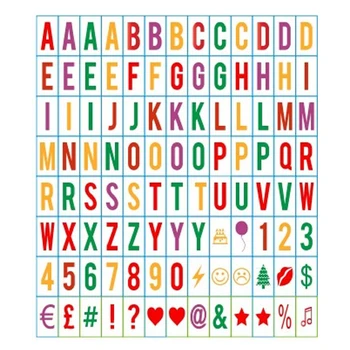 

Letter & Symbol Pack For A4 Cinematic Light Up Sign Box Cinema LED Letter Lamp (104 Multicolor Letters And Symbols)
