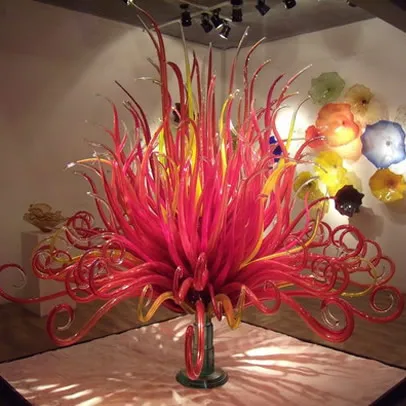 

Home Hotel Decorations Luxury Dale Chihuly Style Special Design Modern Blown Glass Sculpture