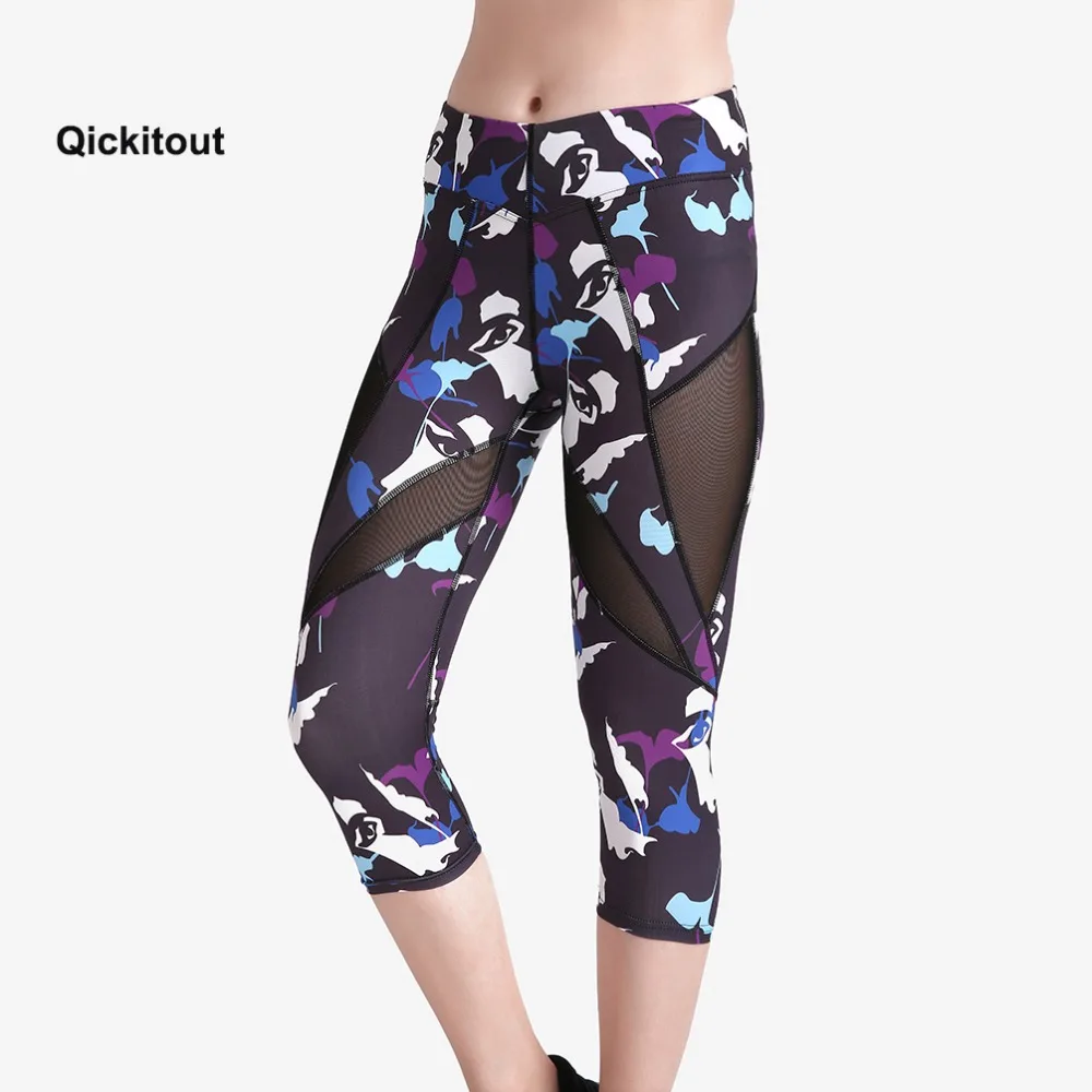 

2018 New Women Fitness High Waist Elastic Women Mesh Patchwork Legging Fitness Pencil Pants Trousers Sporting Leggings