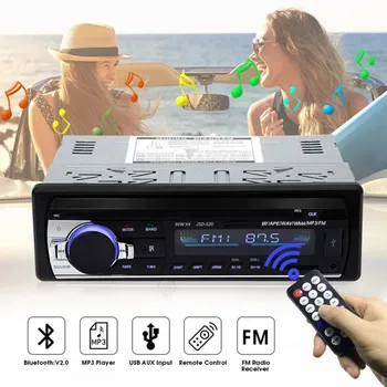 ユニバーサルカーラジオワイヤレスステレオオーディオfmラジオのusb aux autostereo MP3マルチメディアプレーヤー自動車エレクトロニクス